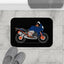 Motorcycle Print Bath Mat