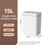 Smart Sensor Bathroom Trash Can - 15L