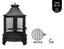 Outdoor Fire Pit Grill with Chimney Cover