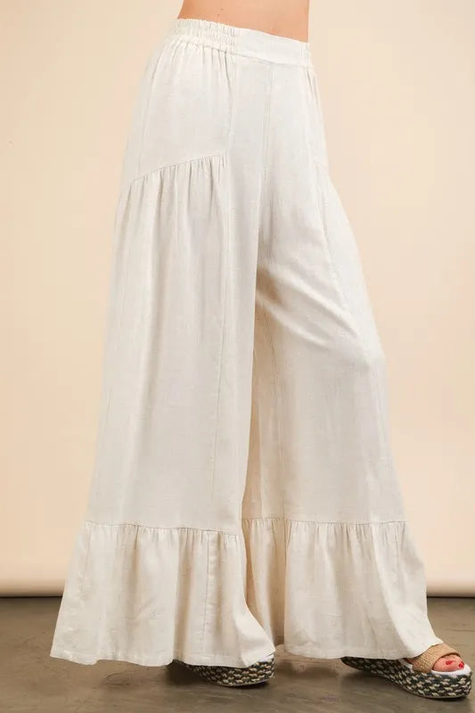 Palazzo Wide-Leg Ruffle Pants Secondary image