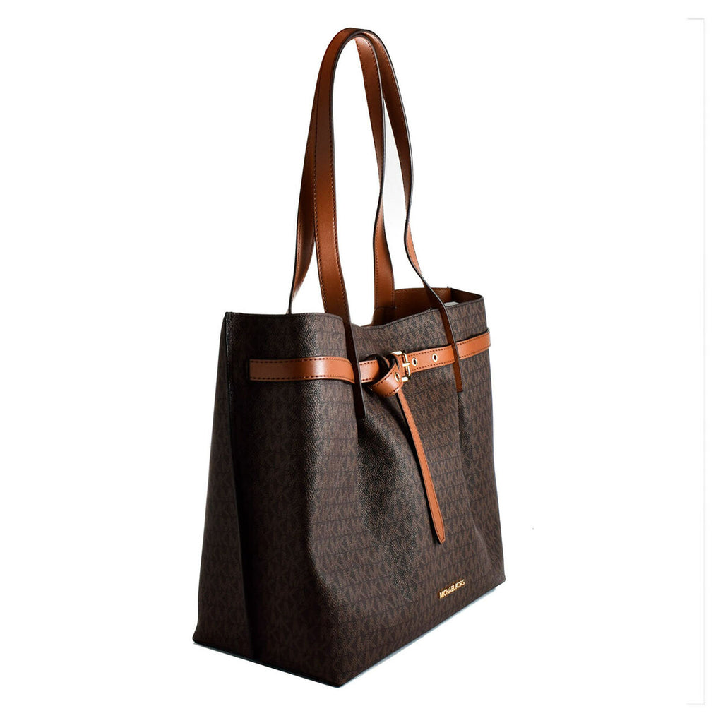 Michael Kors Signature Logo Belted Tote Bag