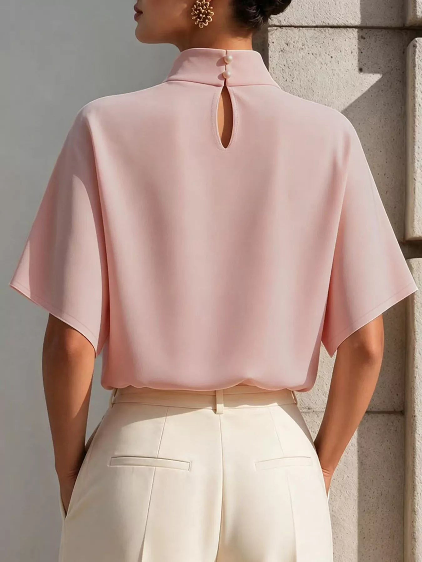 Mock Neck Short Sleeve Top Secondary image