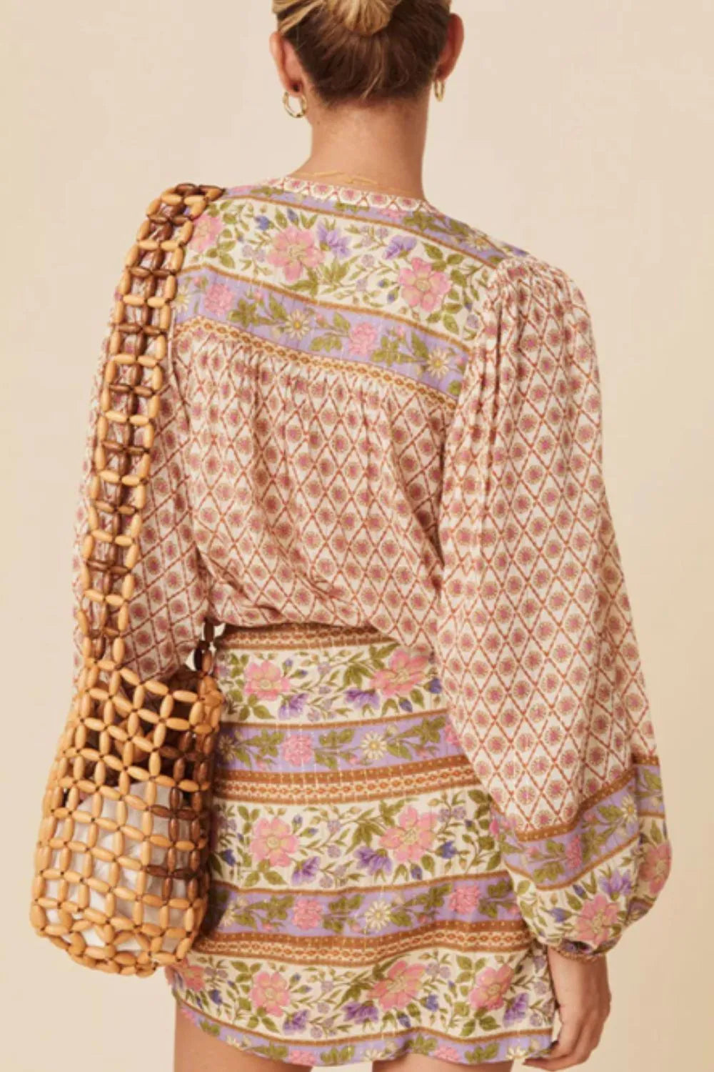 Floral Print Button-Down Blouse Secondary image