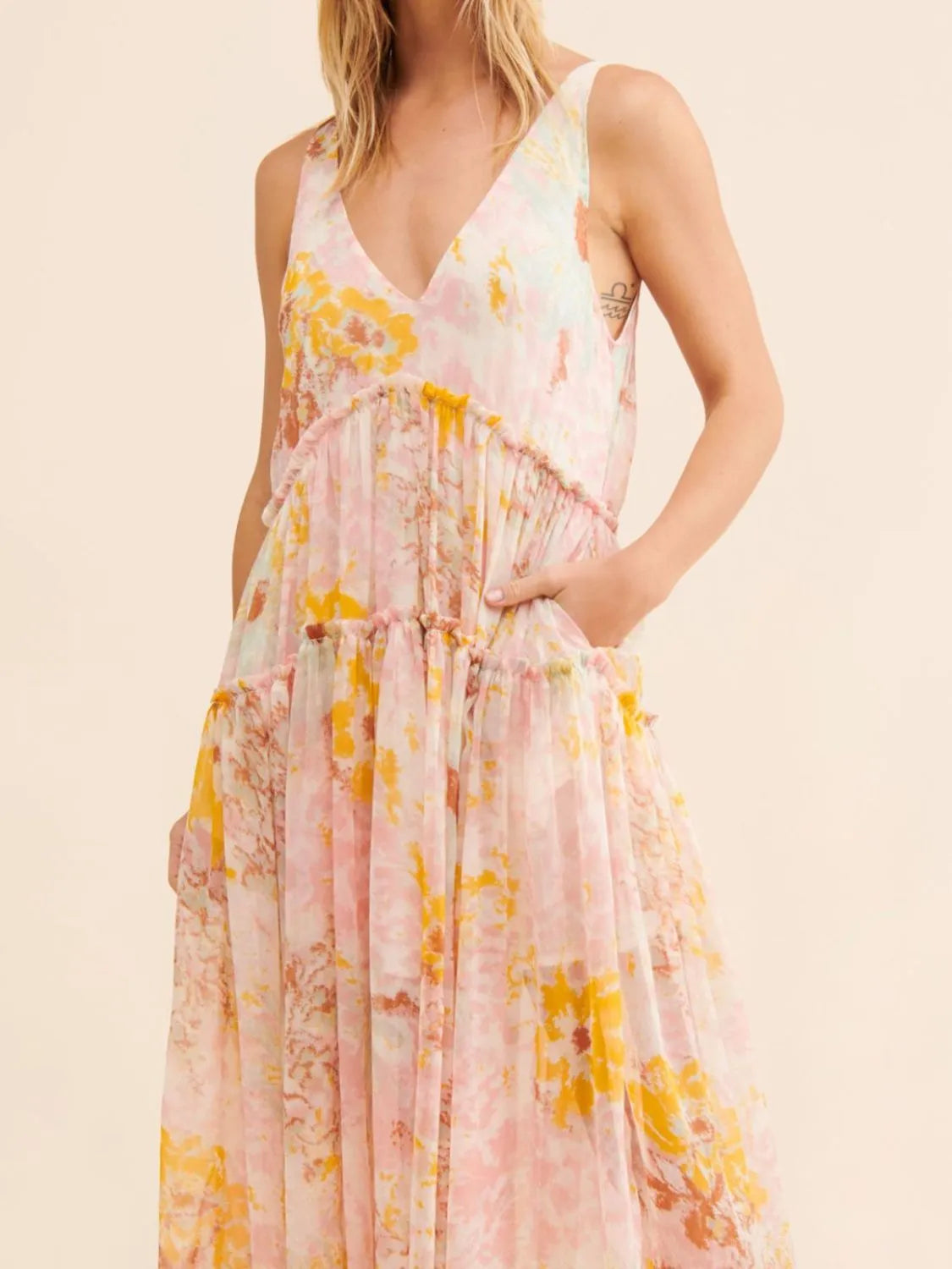 Floral Tiered Maxi Dress Secondary image