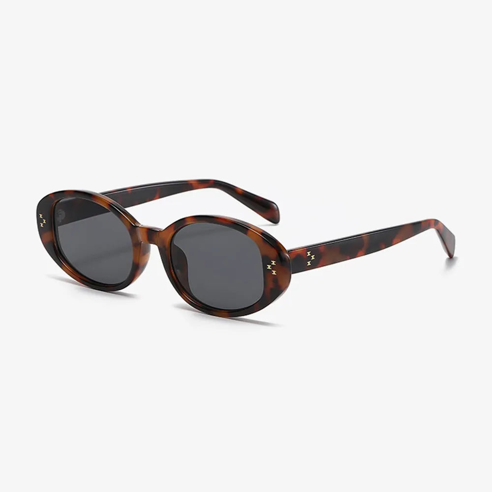 Tortoiseshell Oval Sunglasses Secondary image