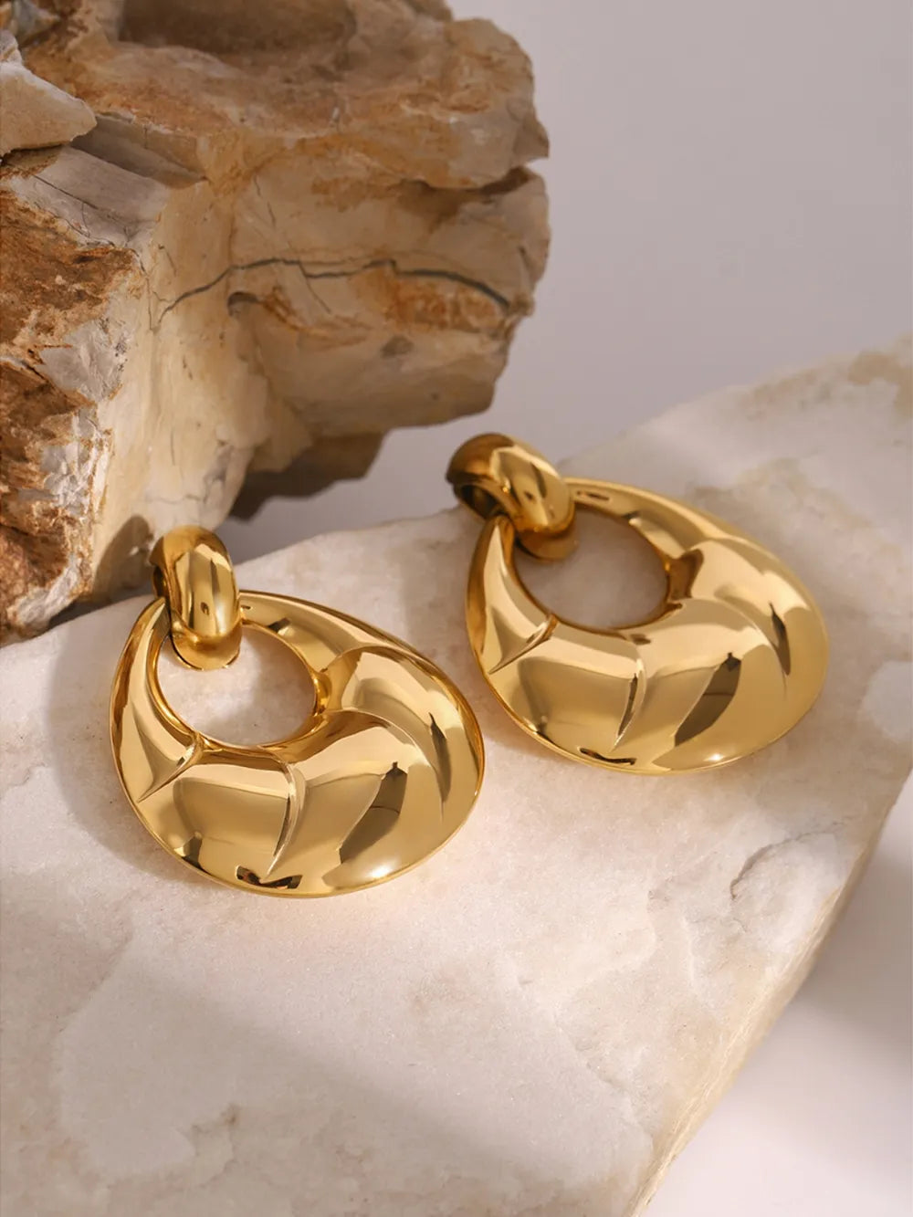Teardrop Hoop Earrings Secondary image