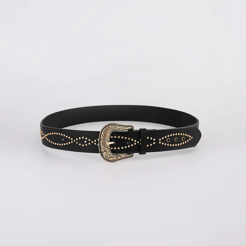 Studded Western Buckle Belt Secondary image