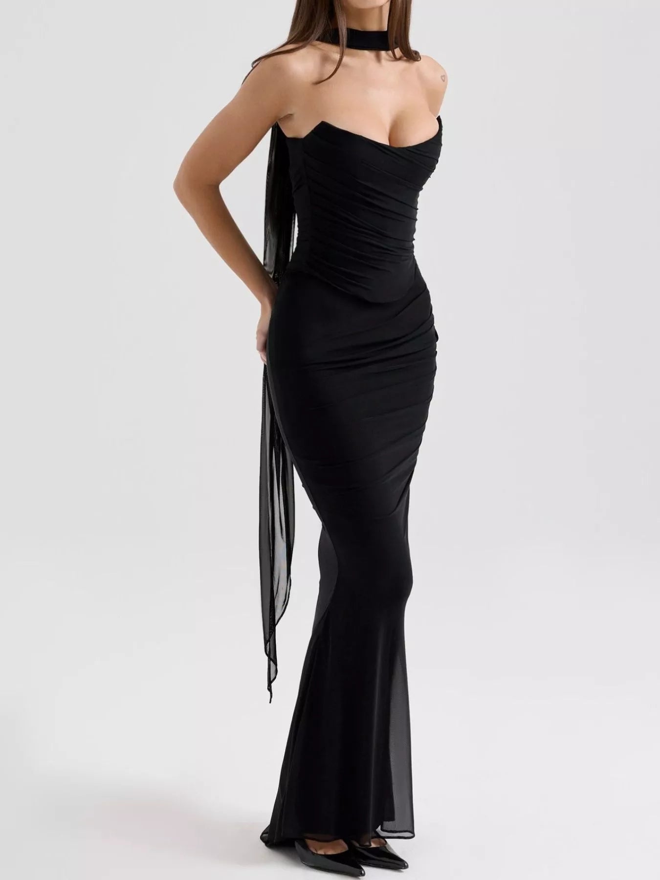 Ruched Tube Top & Maxi Skirt Set Secondary image
