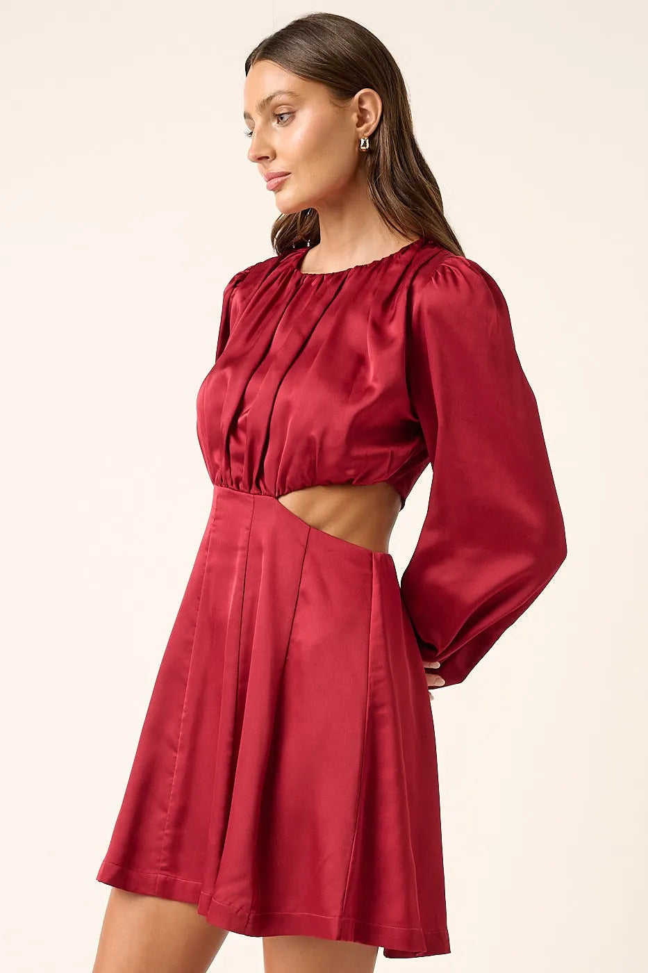 Satin Cutout Mini Dress Secondary image