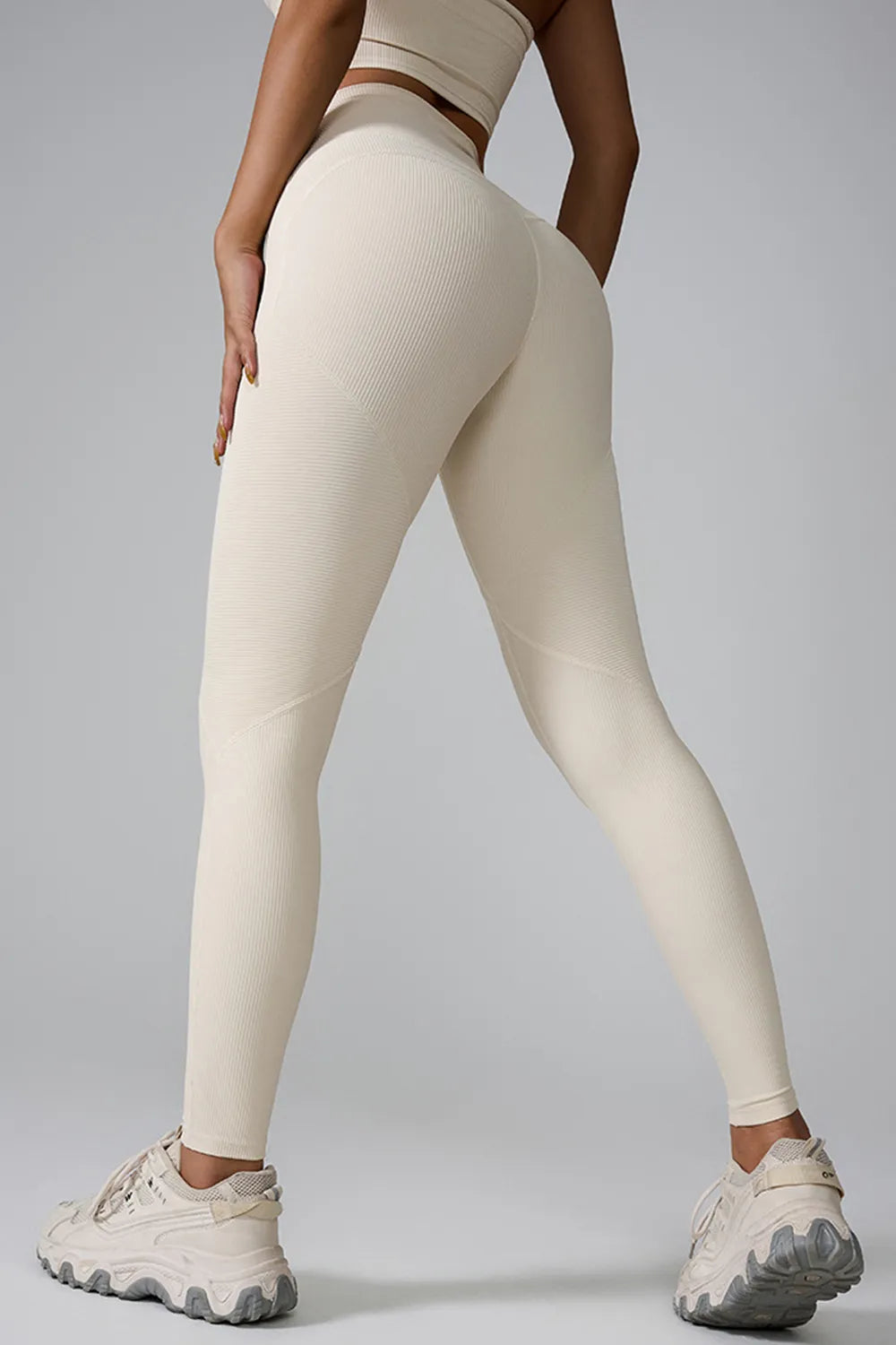 High-Waist Ribbed Active Leggings Secondary image