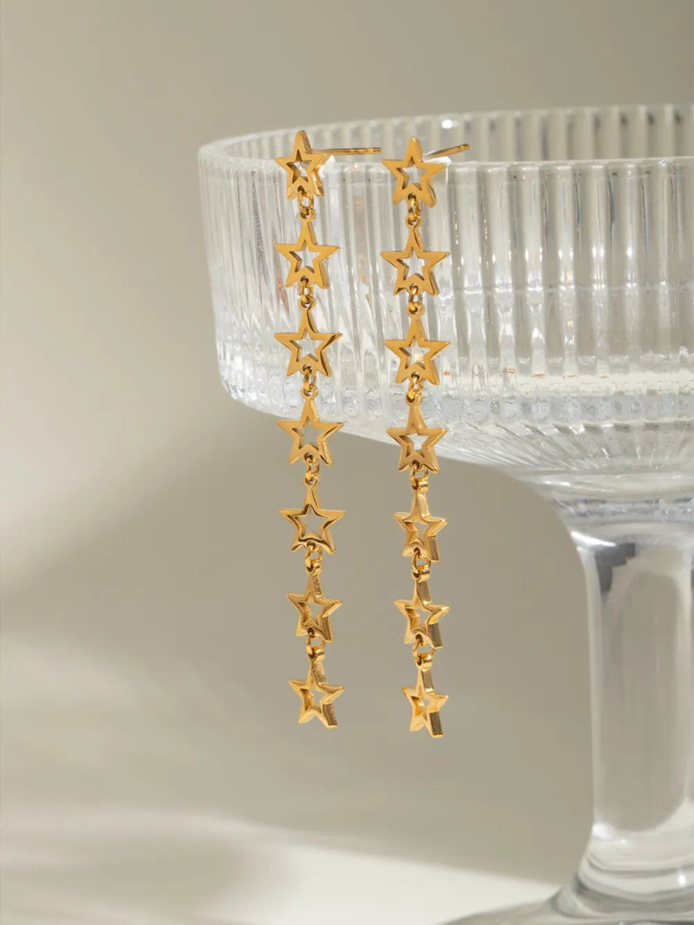 Cutout Star Drop Earrings Secondary image