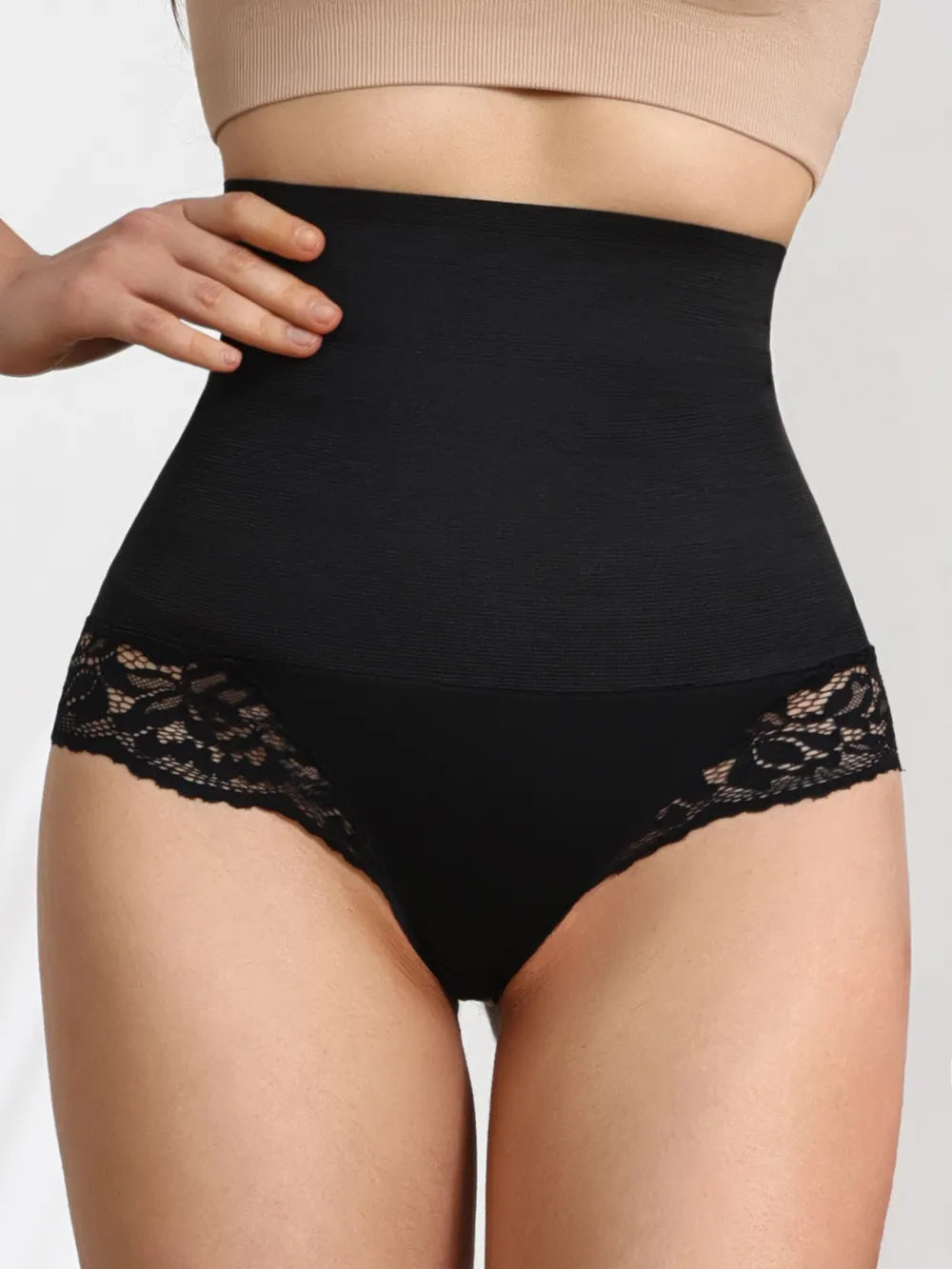 Lace Trim High-Waist Shaping Panty Secondary image