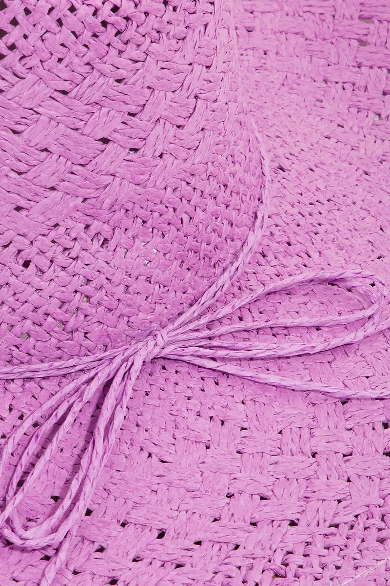 Straw Braided Wide-Brim Sun Hat Secondary image