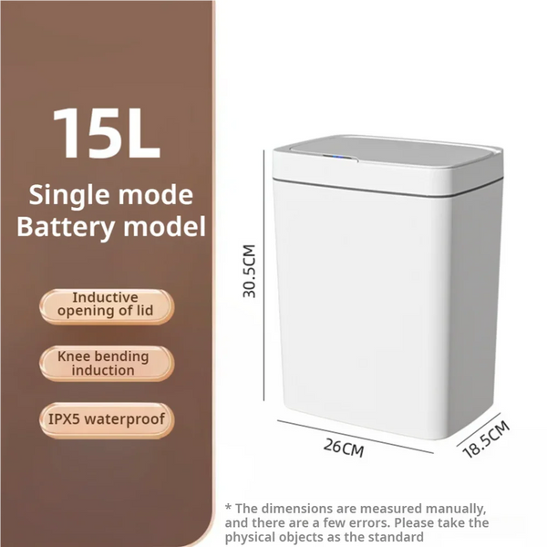 Smart Sensor Bathroom Trash Can - 15L