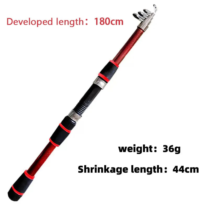Telescopic Fishing Rod & Reel Combo Kit with Tackle Set Secondary image