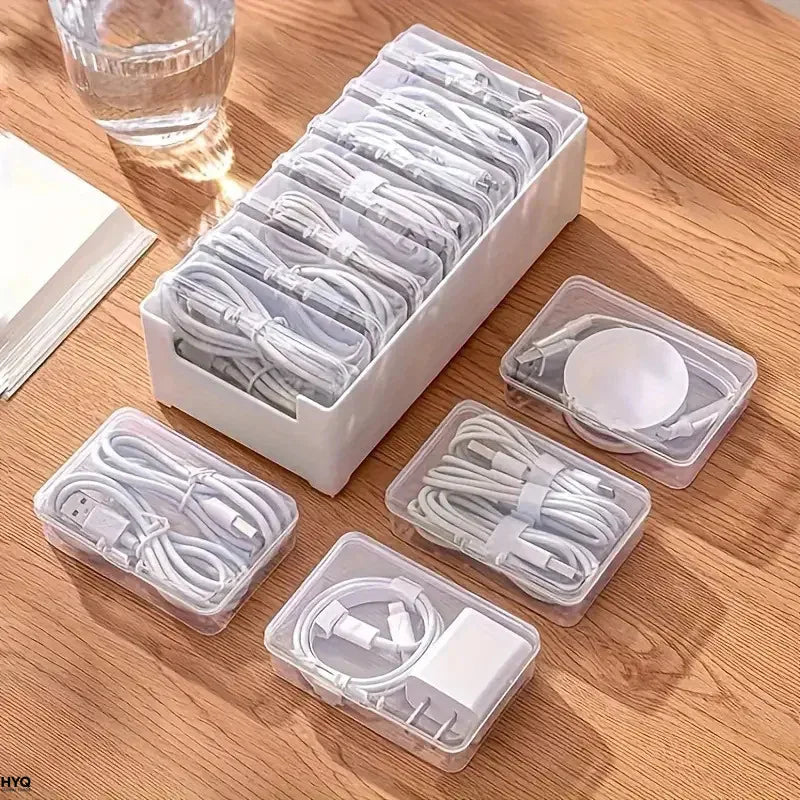 Cable & Charger Organizer Storage Box Set