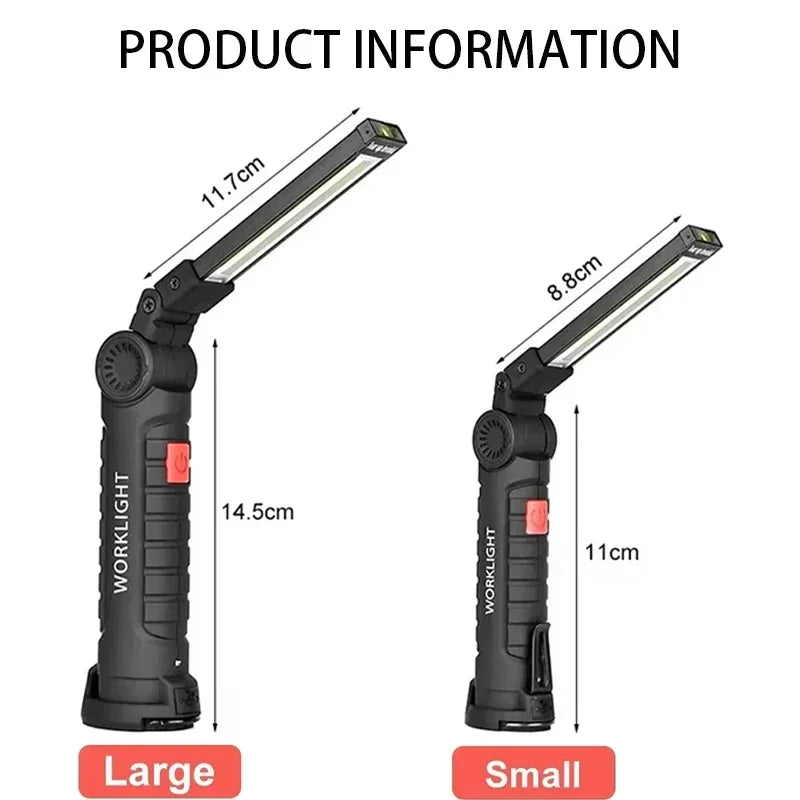Rechargeable LED Work Light with Magnetic Base & Hook
