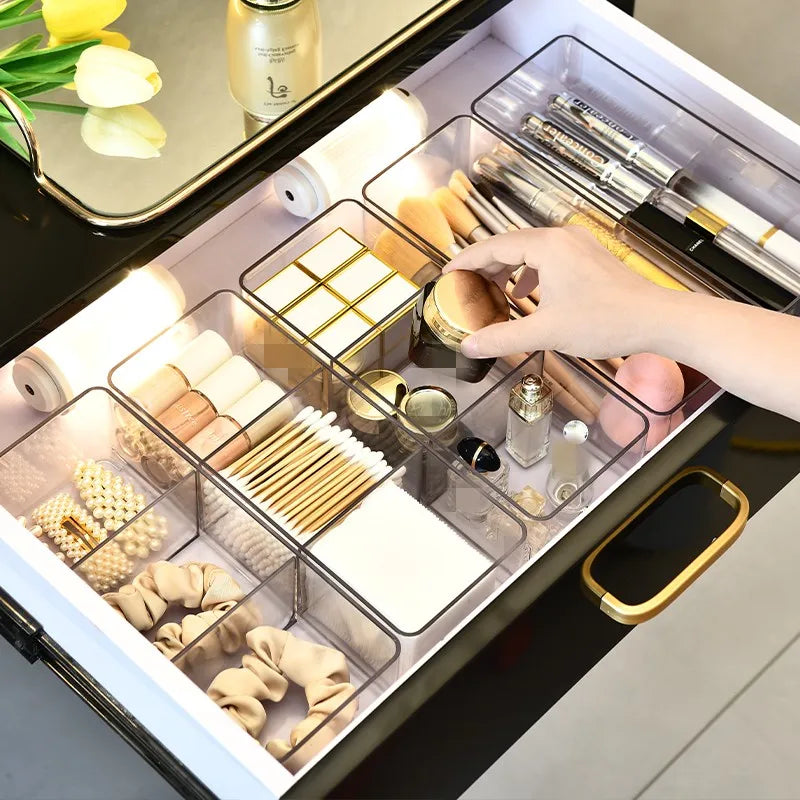 Clear Acrylic Makeup Brush Organizer with Lid