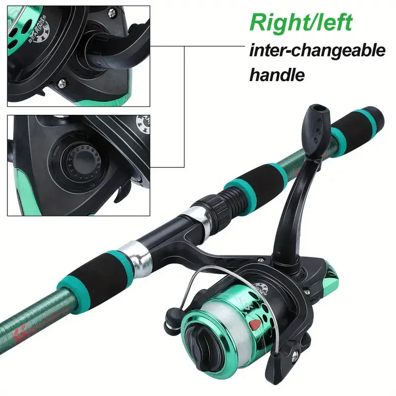 Telescopic Fishing Rod & Reel Travel Kit with Tackle Set