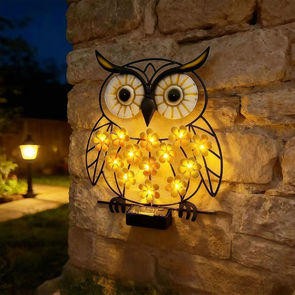 Owl Solar Wall Light