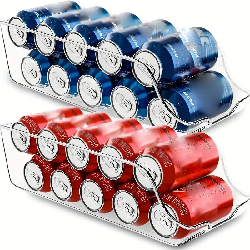 Auto-Rolling Soda Can Dispenser Bin