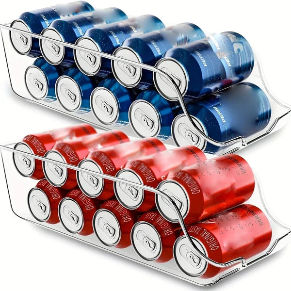 Auto-Rolling Soda Can Dispenser Bin