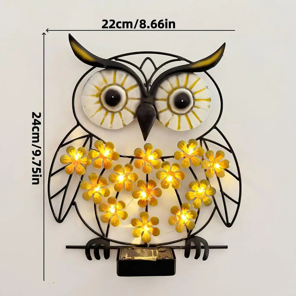 Owl Solar Wall Light