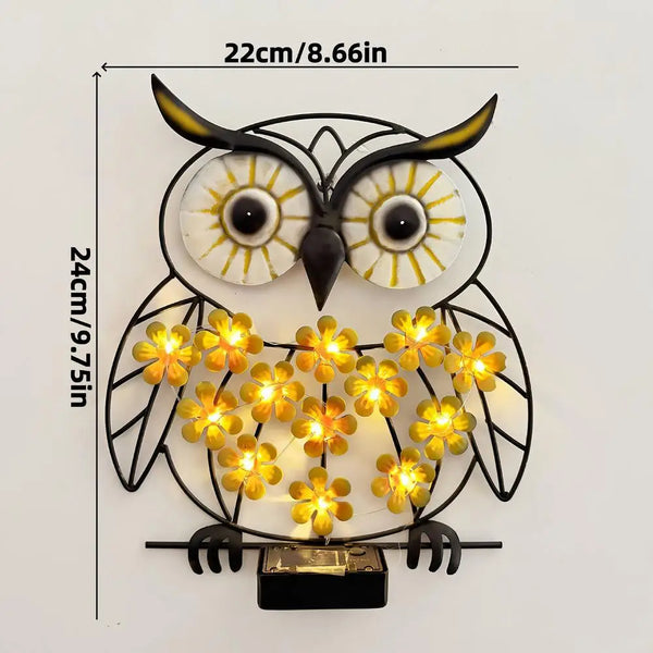 Owl Solar Wall Light