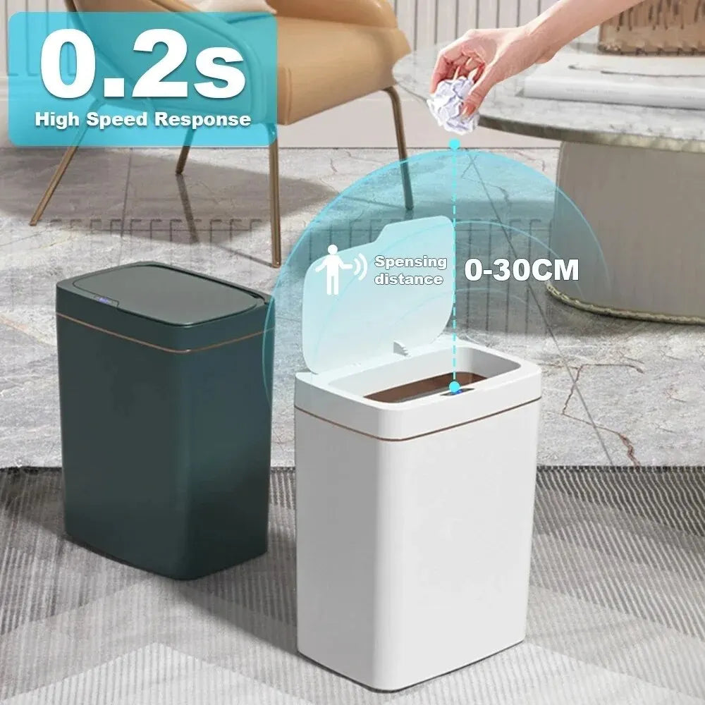 Smart Sensor Bathroom Trash Can - 15L