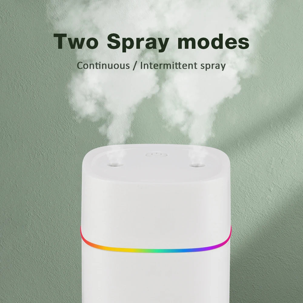 600ml Nano Mist Double Spray Humidifier & Essential Oil Diffuser Secondary image