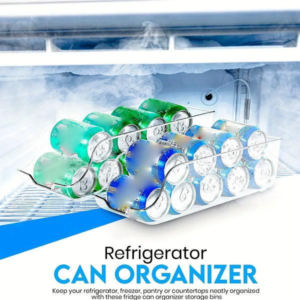 Auto-Rolling Soda Can Dispenser Bin