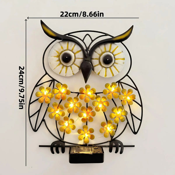 Owl Solar Wall Light