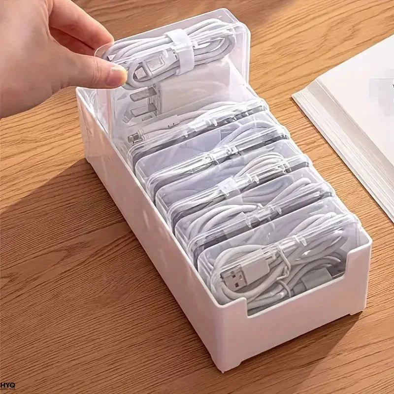 Cable & Charger Organizer Storage Box Set