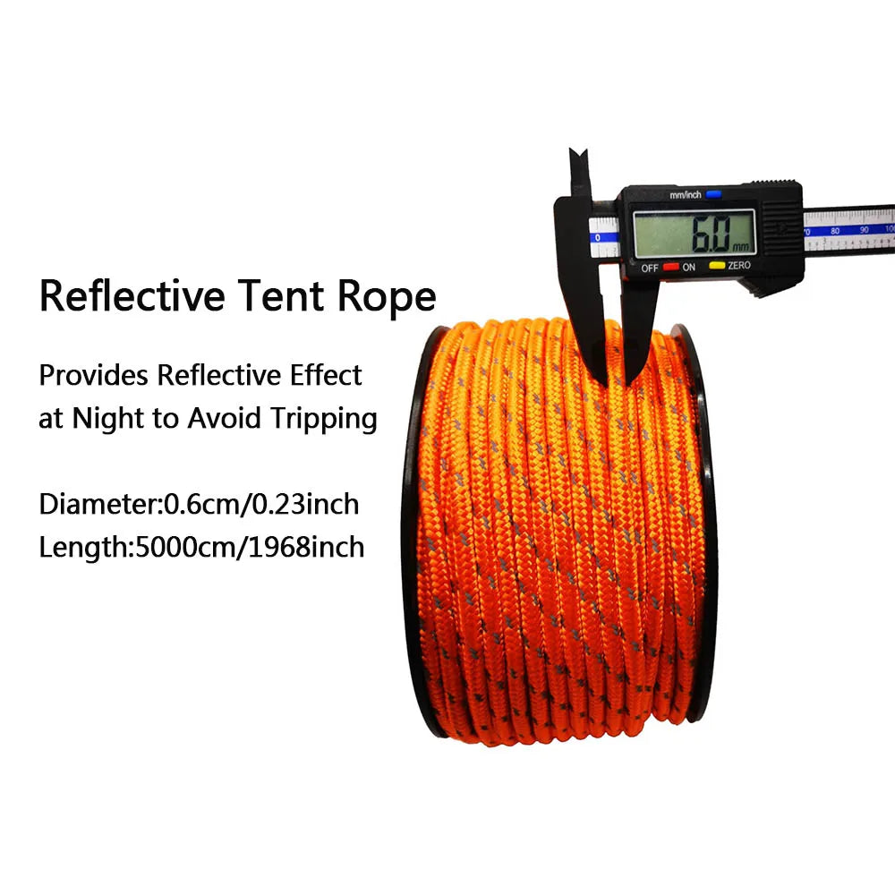 Reflective Paracord Rope - 50M Survival Cord
