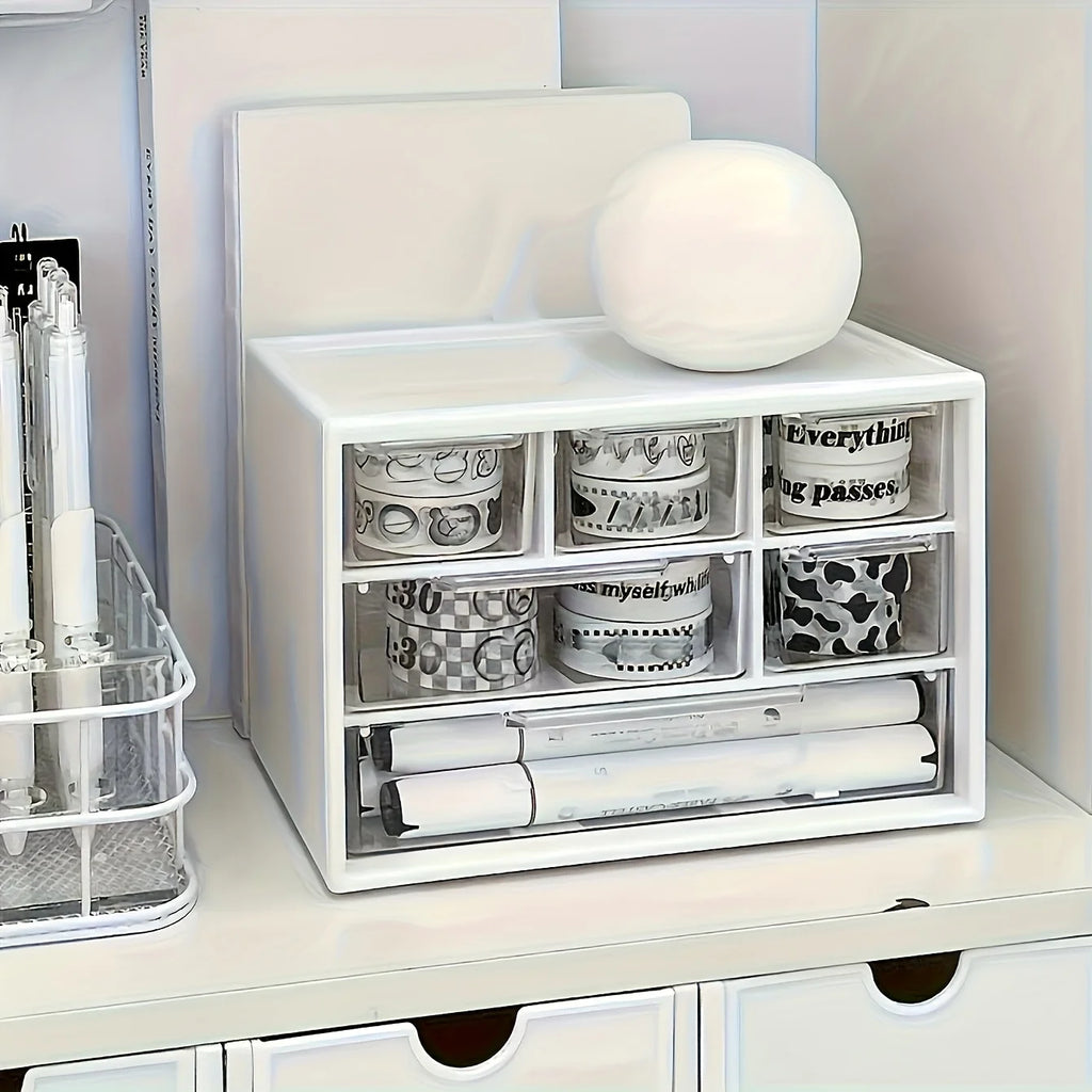 Six-Drawer Desktop Storage Organizer