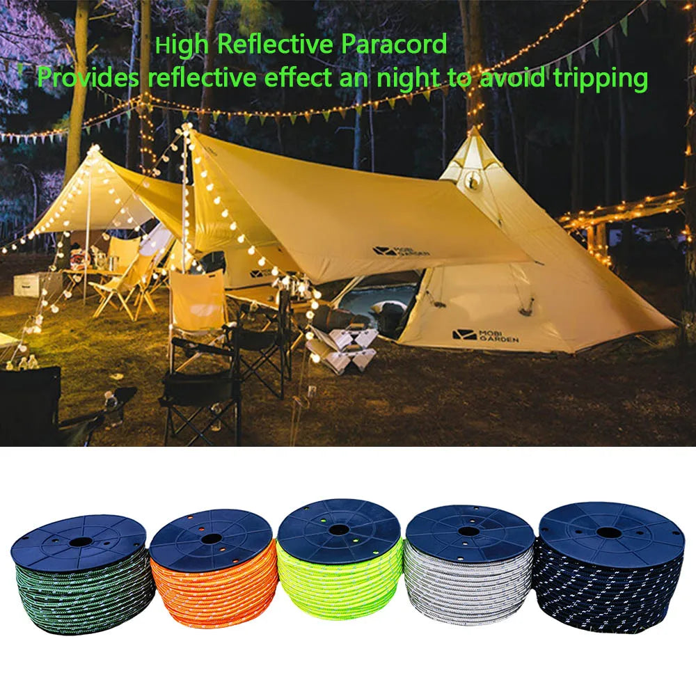 Reflective Paracord Rope - 50M Survival Cord