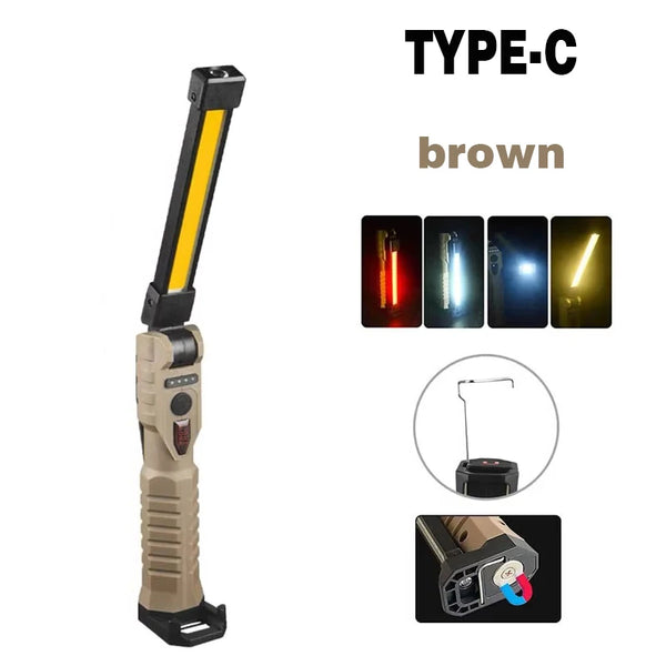 Rechargeable LED Work Light with Magnetic Base & Hook