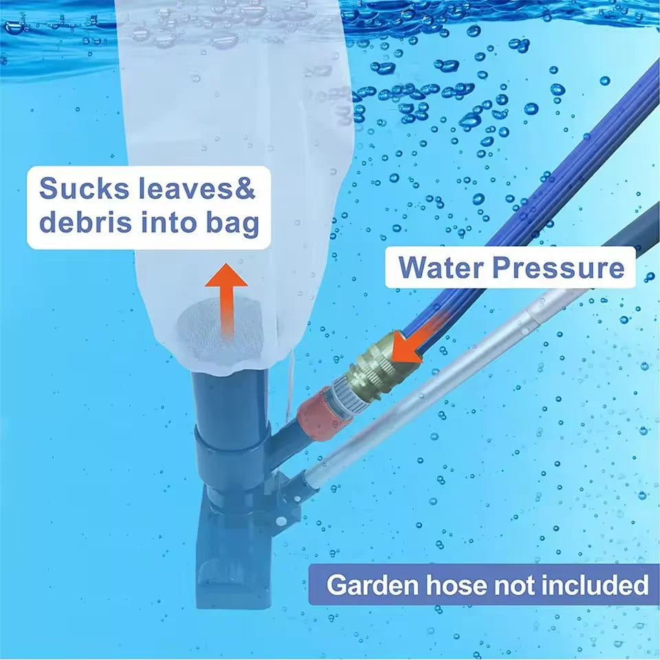 Portable Pool Vacuum Cleaner with Mesh Bag