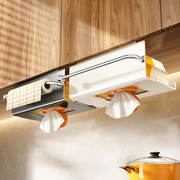 Under-Cabinet Paper Towel & Wet Wipe Holder