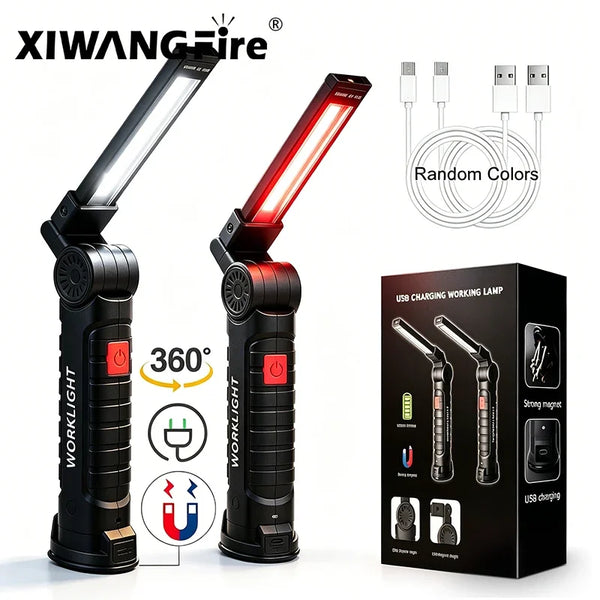 Rechargeable LED Work Light with Magnetic Base & Hook