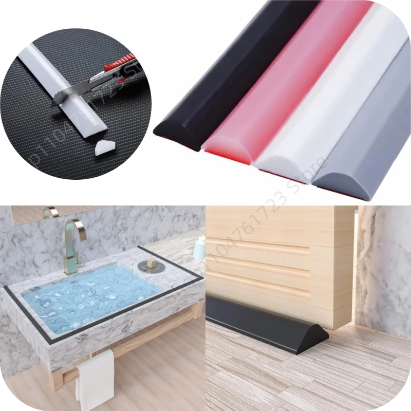 Silicone Bathroom Water Barrier Strip