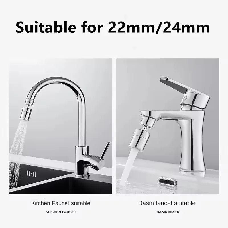 720° Rotating Faucet Aerator Spray Head Extender