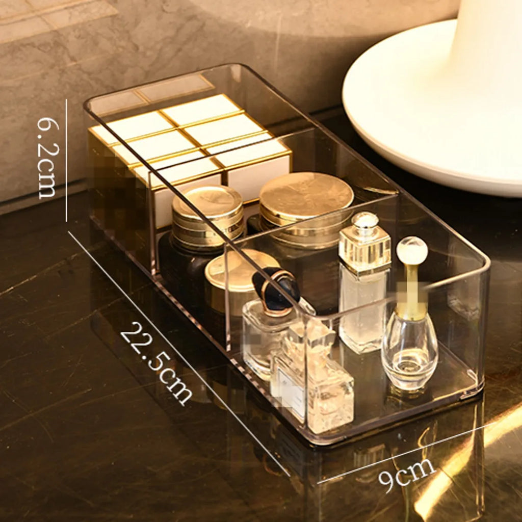 Clear Acrylic Makeup Brush Organizer with Lid