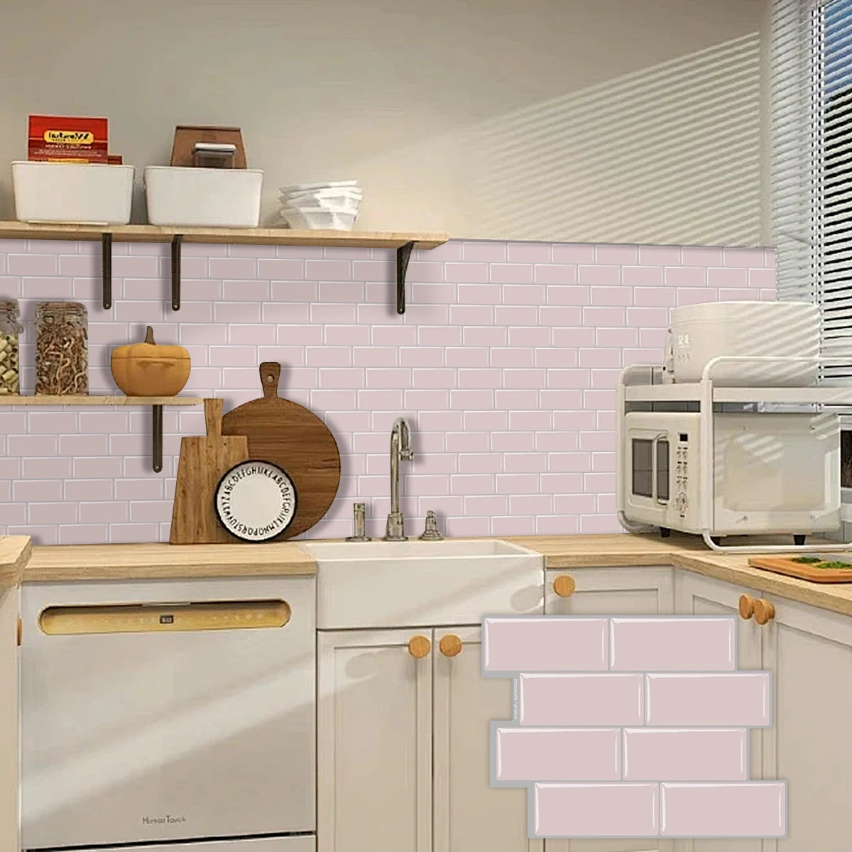 Peel & Stick Waterproof Wall Tile Stickers