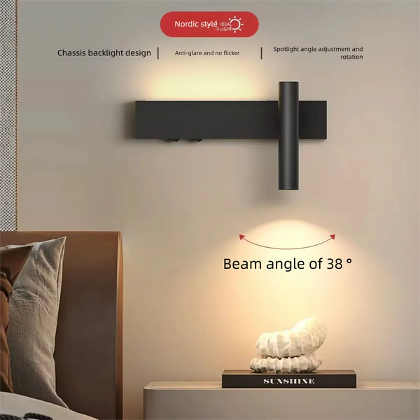 Modern LED Wall Sconce with Adjustable Spotlight