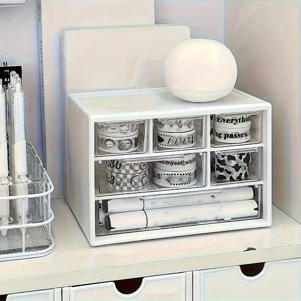 Six-Drawer Desktop Storage Organizer