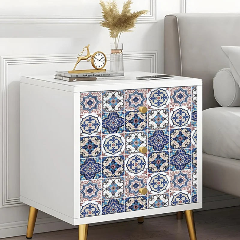 Retro European Tile Self-Adhesive Wallpaper Roll