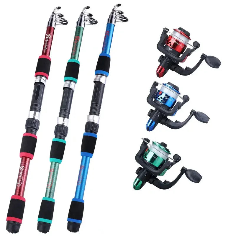 Telescopic Fishing Rod & Reel Travel Kit with Tackle Set