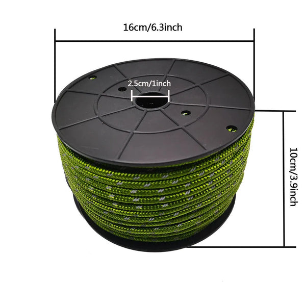 Reflective Paracord Rope - 50M Survival Cord