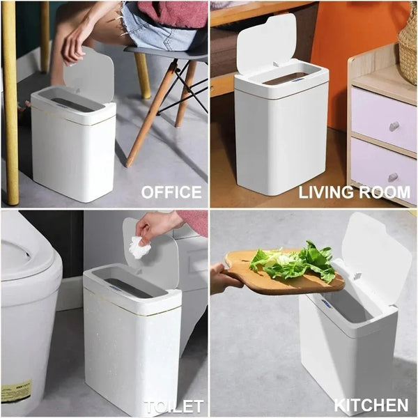 Smart Sensor Bathroom Trash Can - 15L